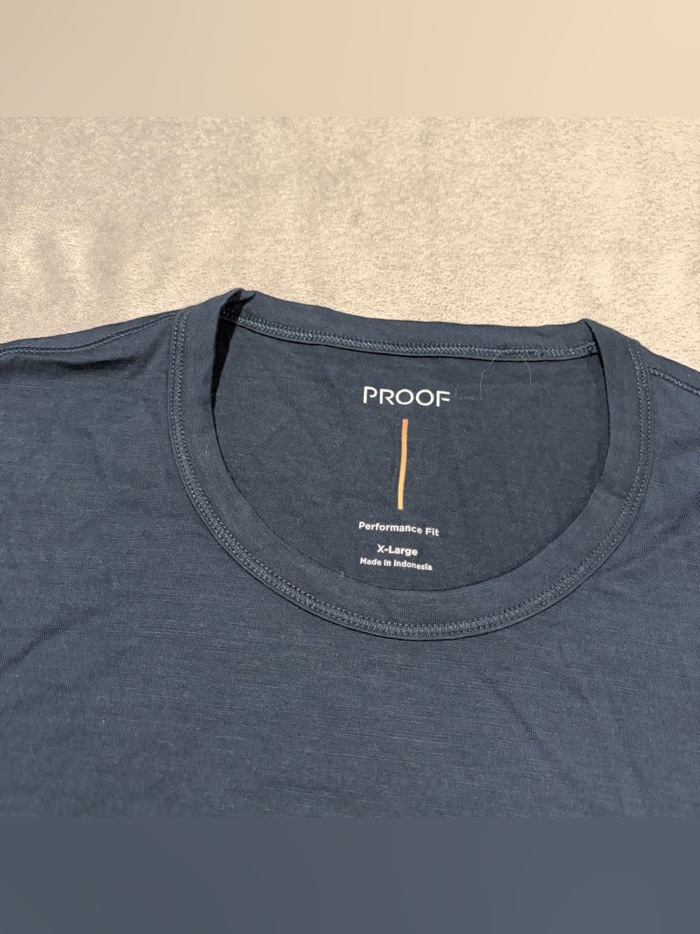Proof Huckberry Merino Tee Shirt Mens XL Navy Blue Short Sleeve Crew Neck